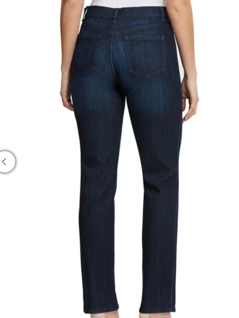 Gloria Vanderbilt Amanda Stretch Denim Jeans, Dark Blue, Size Petite 6 - Picture 2 of 12